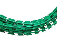 Grünes PVC beschichtete 2.5mm den Stachelrasiermesser-Draht, der Sicherheit einzäunt