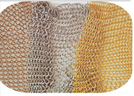 8mm Metall-Ring Mesh Curtain Round Gold Stainless-Stahl 304