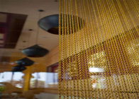 Decken-Dekorations-Aluminiumkettenglied-Vorhang-goldene Farbe