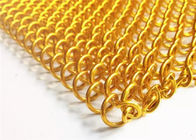 Dekorativer Drahtgewebe-Maschendraht der Goldfarbess316 für Vorhang und Raum-Teiler