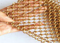 Dekorativer Drahtgewebe-Maschendraht der Goldfarbess316 für Vorhang und Raum-Teiler