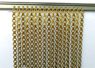 Goldaluminium-dekoratives Maschendraht 3m Breiten-Metallkettenfliegen-Vorhang