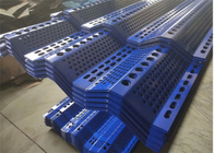 Drei Höchstwind-Kohlenstaub-Bruch-Netz windschutz-Zaun-Panels 900mm blaues