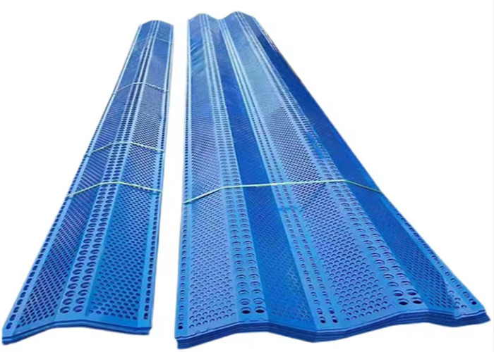 Blau-Aluminium-Windschutzzaunplatte mit Windstaubnetz-Pulverbeschichtung
