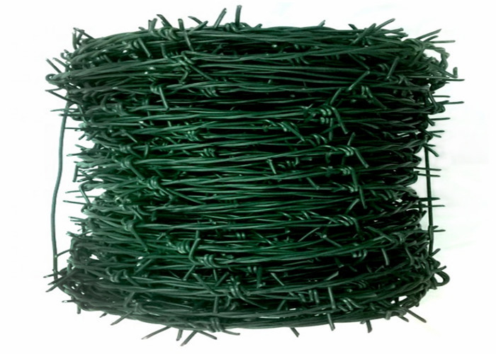 Grüne PVC-Beschichtung mit doppelten Strängen, verdrehte Stacheldraht