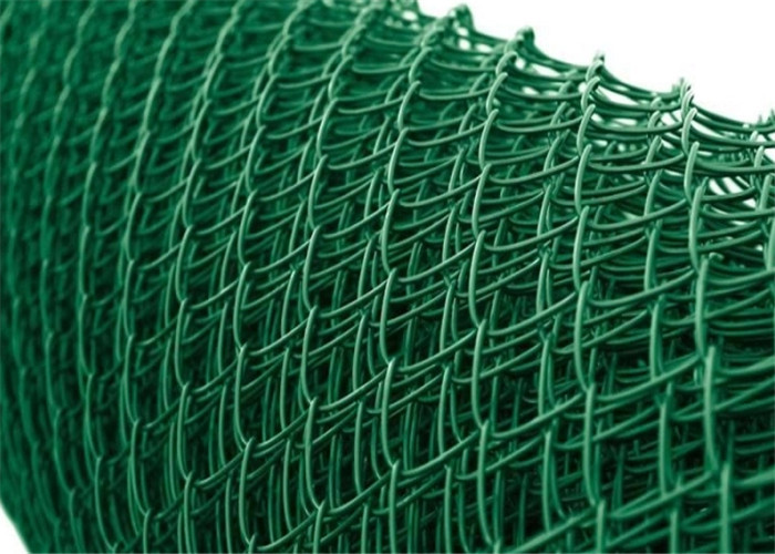 Beschichteter Kettenglied-Zaun der Schutzeinrichtungs-2x15m 2.5mm grünes Vinyl