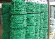 Grüne PVC-Beschichtung mit doppelten Strängen, verdrehte Stacheldraht