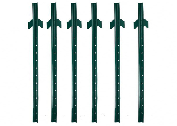 8&quot; Posten-Rost-Beweis-grüner gemalter Zaun Use des Stahl-U
