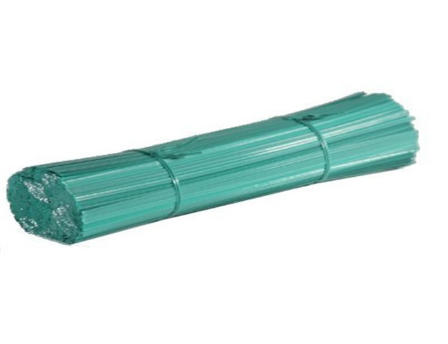 Grüne PVC-beschichtete geradlinige Drahtsträhne mit einer Länge von 250 mm