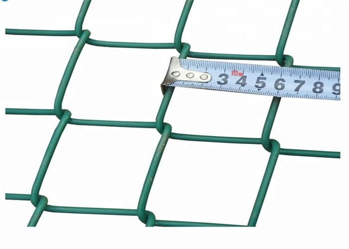 Grünes beschichtetes PVC-Kettenglied, das 60x60mm Loch Diamond Mesh einzäunt